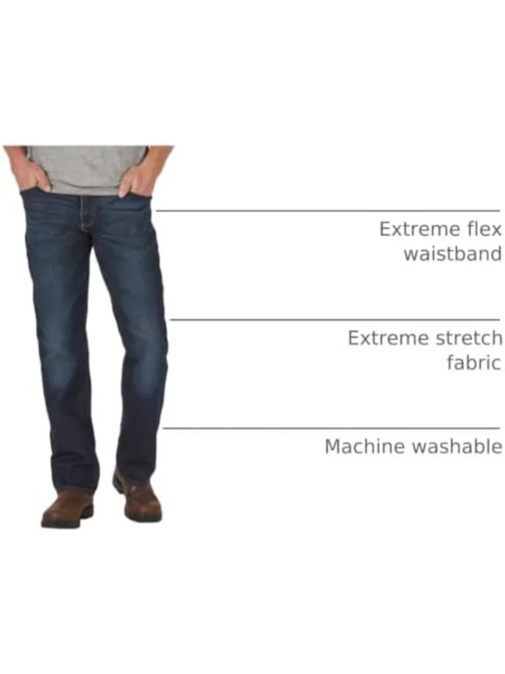 Men's Extreme Motion Bootcut Jeans - Comfortable Stretch Denim, Casual Fit